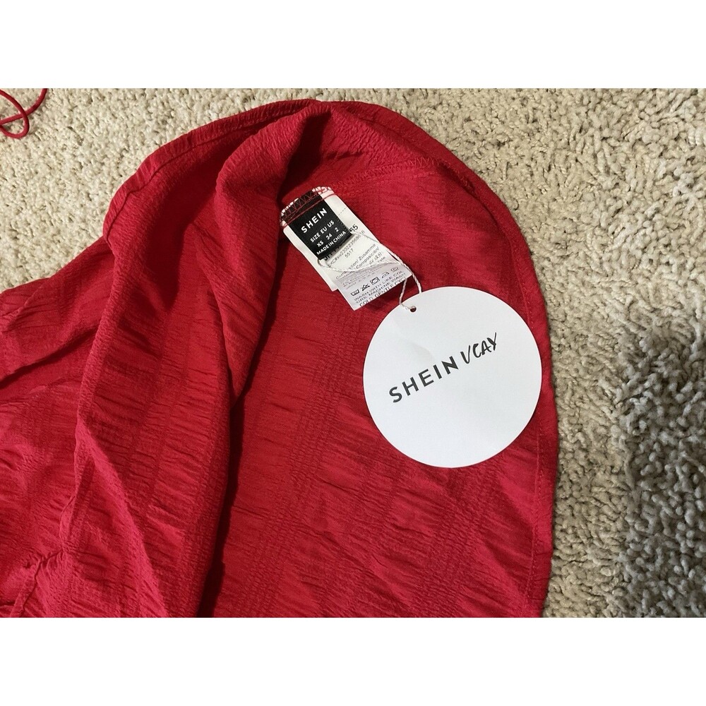 NWT, SHEIN VCay, Two Piece, Connected Dress, Red, Size: XS - Picture 6 of 8